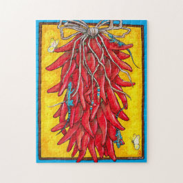 Quebra-cabeça Sudoeste do Chile Chili Pepper Ristra Lizard Quebr