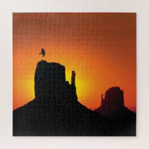 Quebra-cabeça Sudoeste Silhouter Desert Sunset