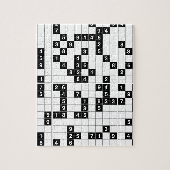 Quebra-cabeça sudoku branco preto (Vertical)