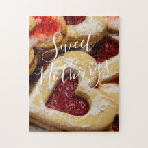 Sugar Cookies Coração Forma Foto Vermelha