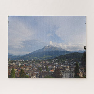 Quebra-cabeça Suiça de montagem de luzerna Pilatus - 16x20 - 520