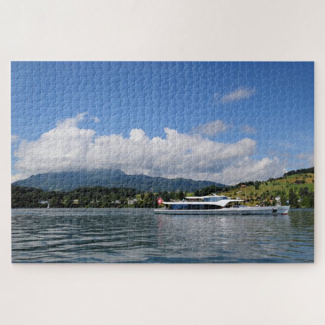 Quebra-cabeça Suiça do Lago de Navegação de Luzerna - 20x30 - 10 (Horizontal)
