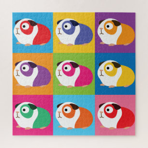Quebra-cabeça Suínos pop Art Guiné