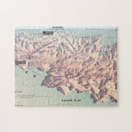 Quebra-cabeça sul do mapa da borda do Grand Canyon
