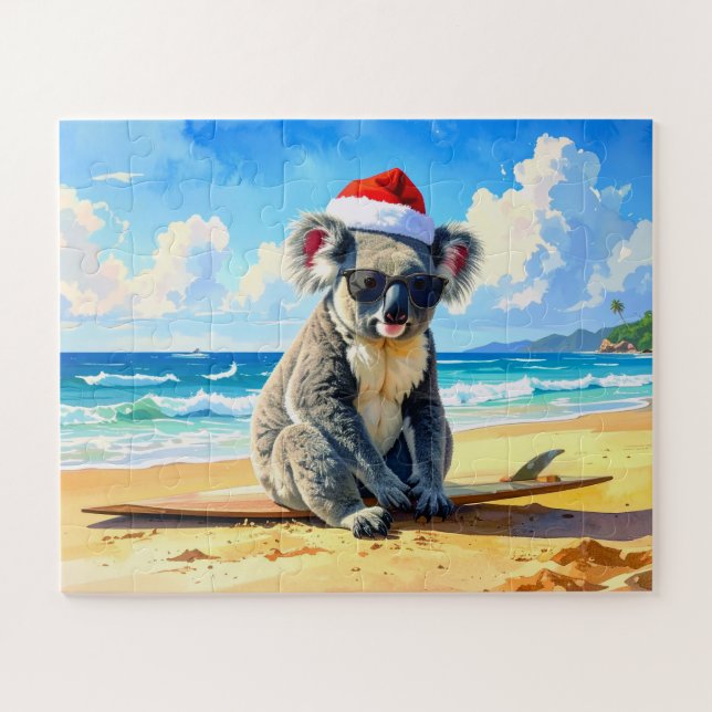Quebra-cabeça Sun e Surf Koala Santa Hat (Horizontal)