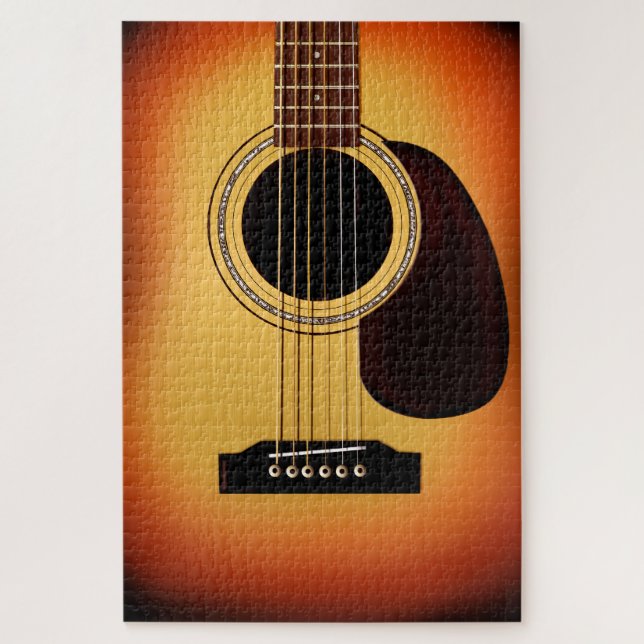 Quebra-cabeça Sunburst Acoustic Guitar (Vertical)