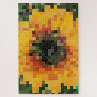 Quebra-cabeça Sunflower Bright Floral Pixel Art
