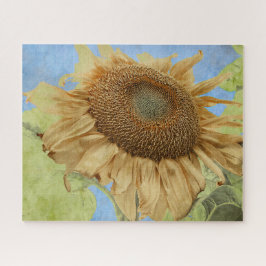 Quebra-cabeça Sunflower Yellow Blue Boho Rustic Country Floral