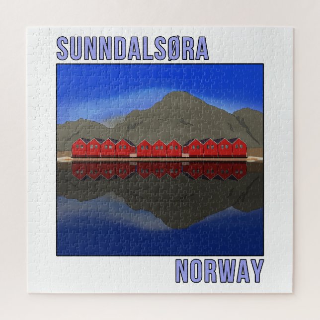 Quebra-cabeça Sunndalsora Noruega Escandinava (Vertical)