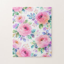 Quebra-cabeça Sunrise Floral Boho Custom Name Design            