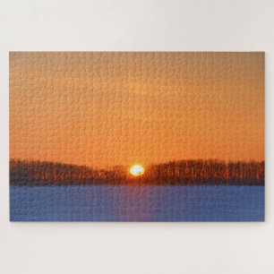 Quebra-cabeça Sunrise Sobre Prairie Manitoba, Canadá