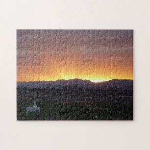 Quebra-cabeça Sunrise sobre Ruas. George Utah Landscape