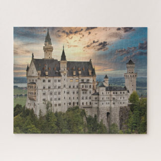 Quebra-cabeça Sunset at Neuschwanstein Castle, Germany Bavaria 