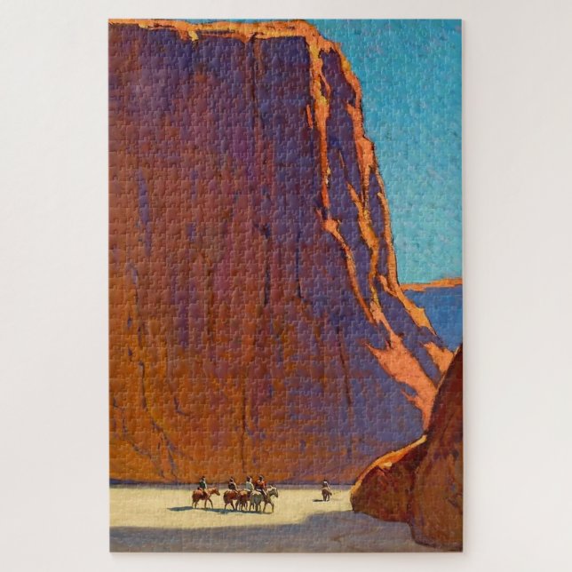 Quebra-cabeça "Sunset Canyon de Chelly", por Edgar Payne (Vertical)