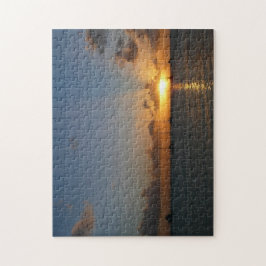 Quebra-cabeça Sunset com Imagem de Paisagem Tropical de Barcos d