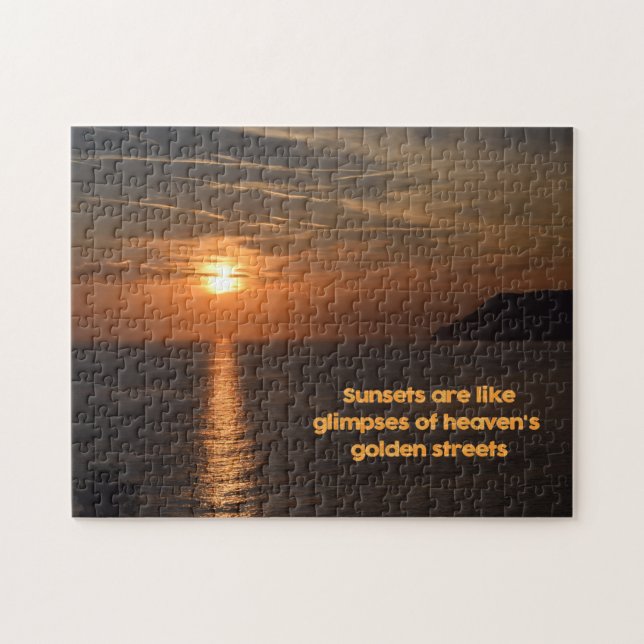 Quebra-cabeça Sunset Como um vislumbre do céu - 11 x 14 polegada (Horizontal)