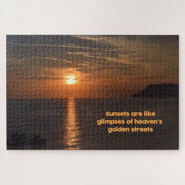 Quebra-cabeça Sunset Como um vislumbre do céu - 20 x 30 polegada (Horizontal)