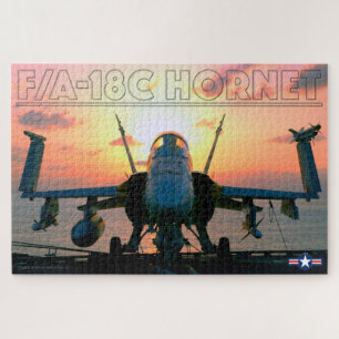 Quebra-cabeça SUNSET DE HORNET F/A-18C (20x30 POLEGADAS)