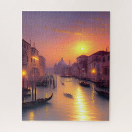 Quebra-cabeça Sunset Em Arte Digital Do Canal De Veneza