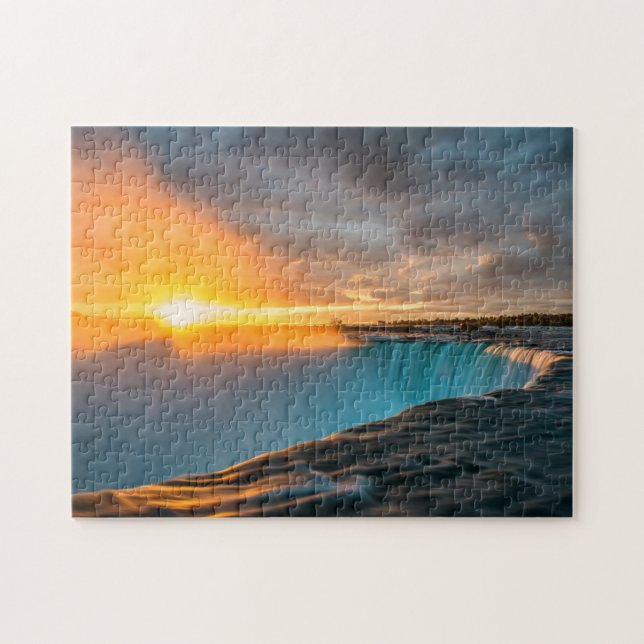 Quebra-cabeça Sunset Falls (Horizontal)