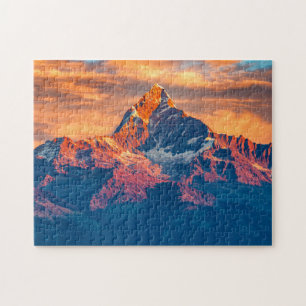 Quebra-cabeça Sunset Himalaya Snow Mounts Nepal Viagem