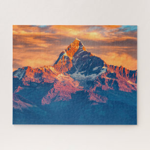 Quebra-cabeça Sunset Himalaya Snow Mounts Nepal Viagem