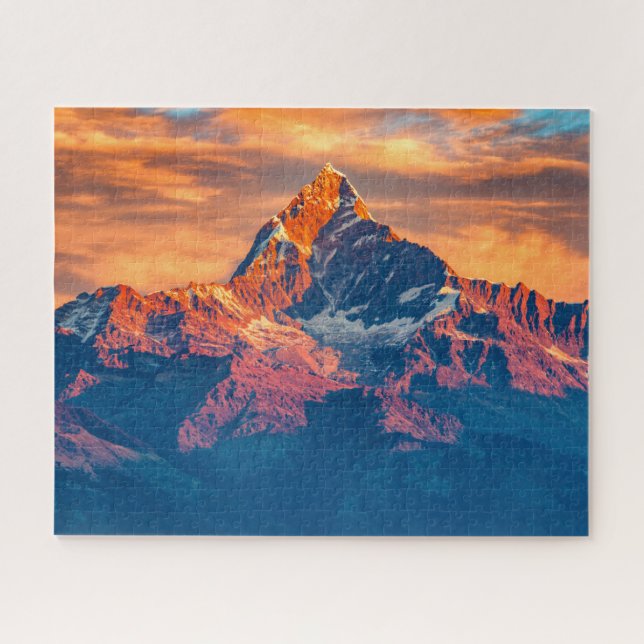 Quebra-cabeça Sunset Himalaya Snow Mounts Nepal Viagem (Horizontal)