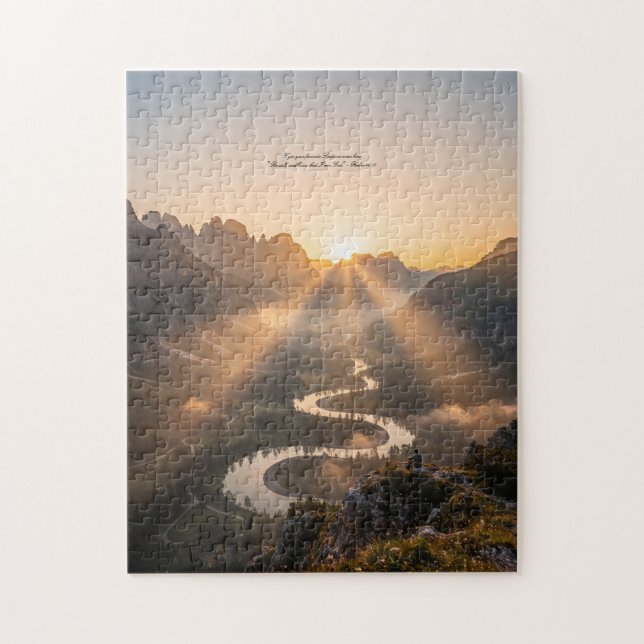 Quebra-cabeça Sunset Mountain Puzzle christian Gift (Vertical)