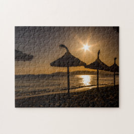 Quebra-cabeça Sunset na praia, Maiorca, Espanha