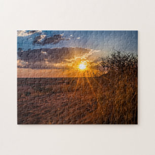 Quebra-cabeça Sunset no deserto de Kalahari, Namíbia