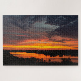 Quebra-cabeça Sunset no lago Manistee