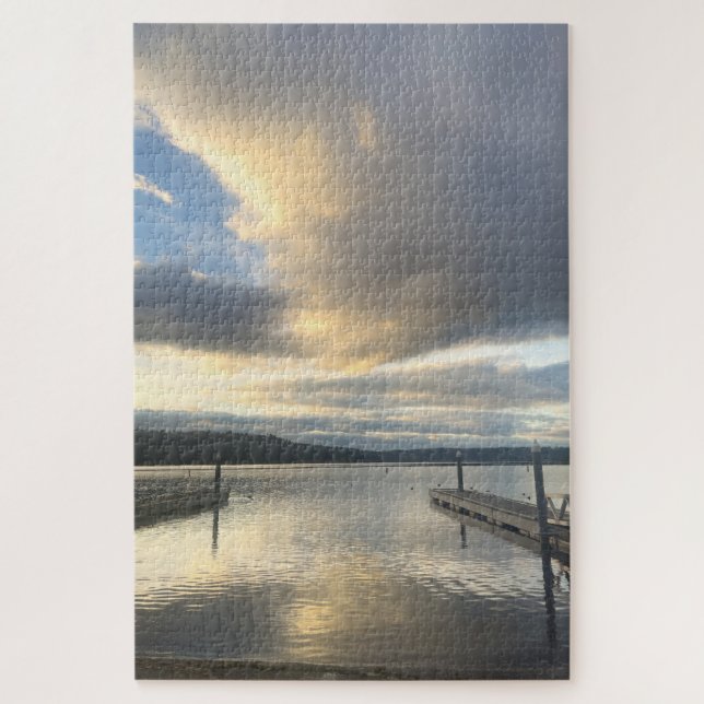 Quebra-cabeça Sunset no lago Sammamish, oeste de Washington (Vertical)