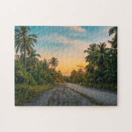 Quebra-cabeça Sunset no Sandy Beach Path