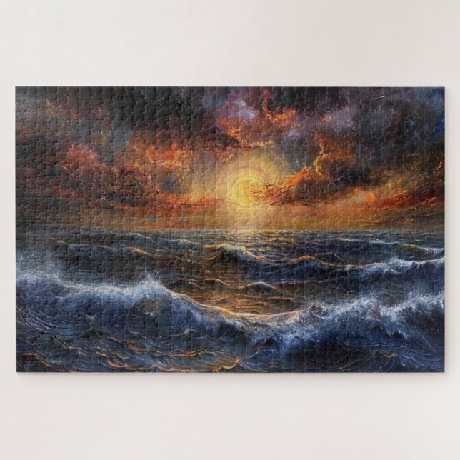 Quebra-cabeça Sunset Oceano (Horizontal)