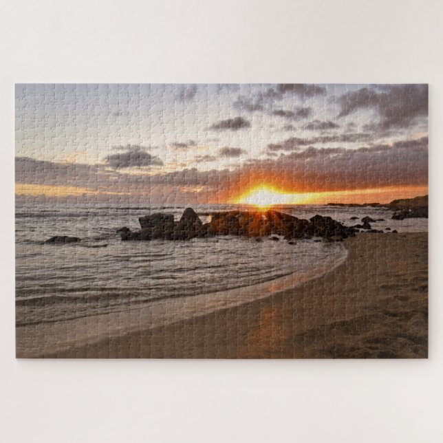 Quebra-cabeça Sunset on Kauaii - Havaí - 20x30 - 1014 pcs (Horizontal)