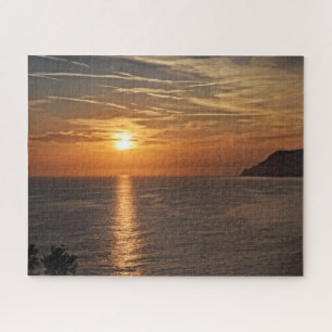 Quebra-cabeça Sunset on the Cinque Terre, Itália - 16x20 - 520 p