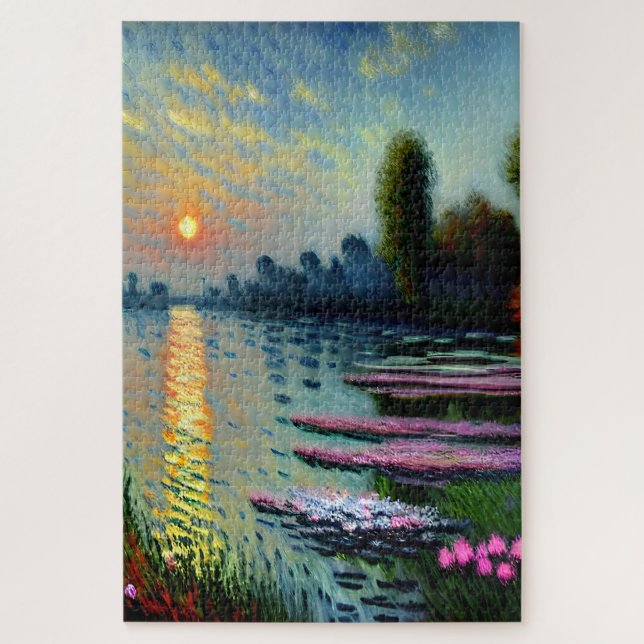 Quebra-cabeça Sunset On the Seine Art (Vertical)