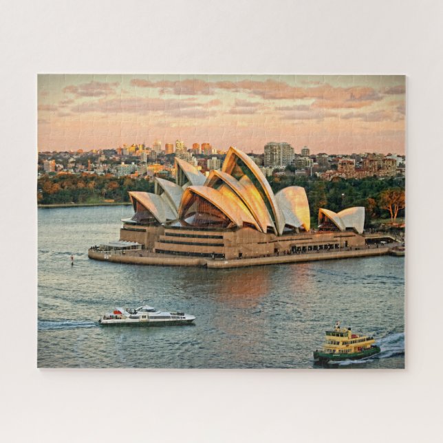 Quebra-cabeça Sunset on the Sydney Opera House - 16x20 - 520 pcs (Horizontal)