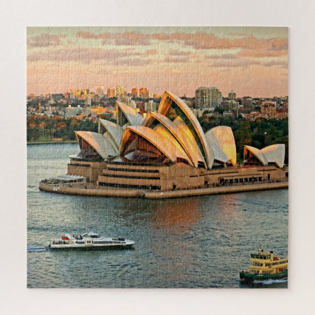 Quebra-cabeça Sunset on the Sydney Opera House - 20x20 - 676 pcs (Vertical)