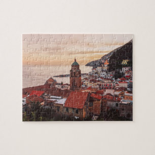 Quebra-cabeça Sunset Over Amalfi Coasttown Itália
