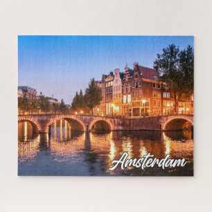 Quebra-cabeça Sunset Over Amsterdam, Países Baixos