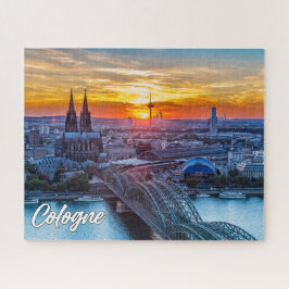 Quebra-cabeça Sunset Over Cologne, Alemanha