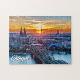 Quebra-cabeça Sunset Over Cologne, Alemanha