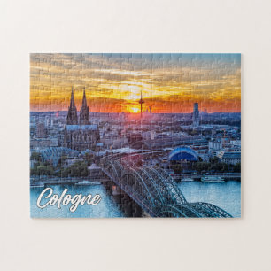 Quebra-cabeça Sunset Over Cologne, Alemanha