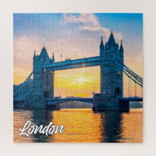 Quebra-cabeça Sunset Over London, Inglaterra, Reino Unido