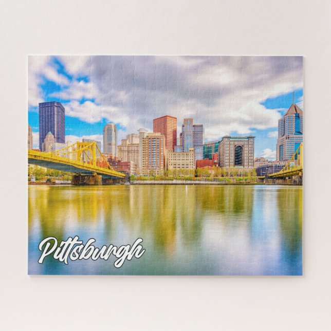 Quebra-cabeça Sunset Over Pittsburgh, Pensilvânia (Horizontal)