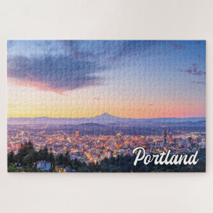 Quebra-cabeça Sunset Over Portland, Oregon