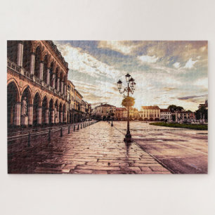 Quebra-cabeça Sunset over quadrado em Padova, Itália