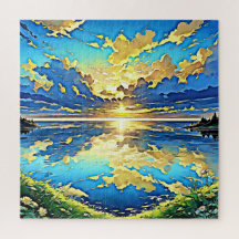 Sunset Respirador Sobre Água