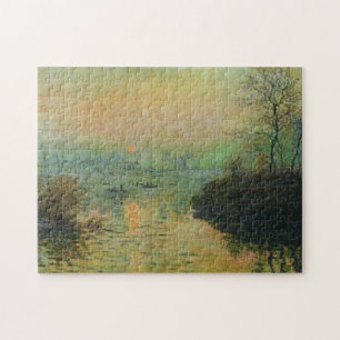 Quebra-cabeça Sunset Seine Lavacourt Inverno Monet Belas Artes